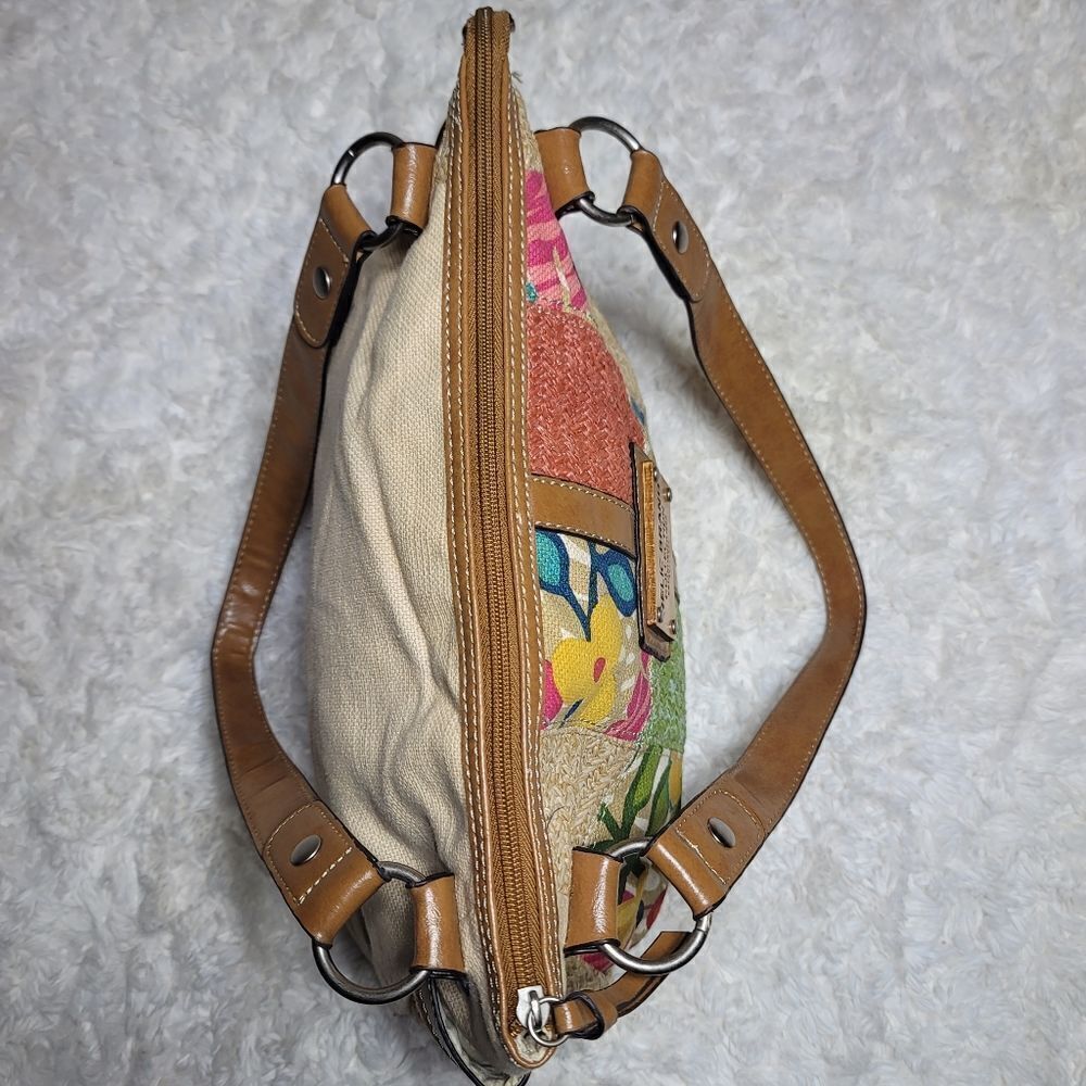Relic Floral Patchwork Woven Spring Handbag Shoul… - image 5